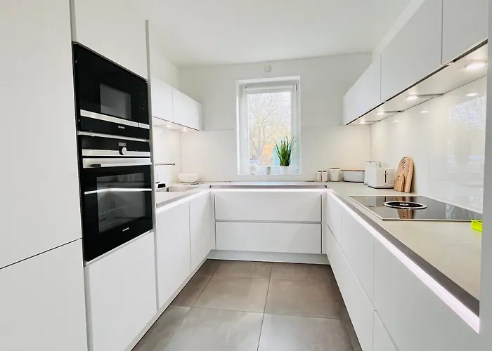 Lilamoon Dortmund Flughafen Parkplatz Netflix 80qm Erdgeschoss Appartement *